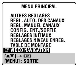 JVC HR-S9850MS - Accéder à l'écran "VIDEO navigation - 1