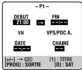JVC HR-S9850MS - Entrer l'heure de début du programme. - 1