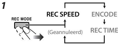 JVC NX-G5E - Kiezen van de opnamesnelheid - 1