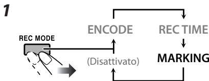 JVC NX-G5E - Impostazione della marcatura di traccia - 1