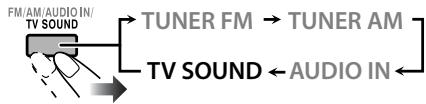 JVC NX-G5E - Ascolto dell'audio dell'apparecchio TV - 1