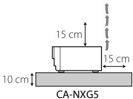 JVC NX-G5E - Achtung: Ausreichende Belüfung - 1