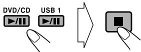 JVC NX-G5E - Selezionare la sorgente "DVD/CD" o "USB1". - 1