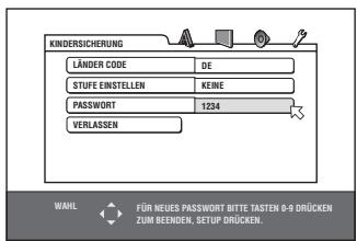 JVC QP-D5AL - Geben Sie mit den Zahlentasten (0 bis 9) ein 4-stelliges Password ein. - 1