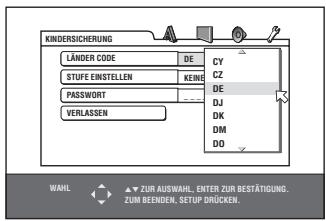 JVC QP-D5AL - Wahlen Sie den Ländercode mit / . - 1