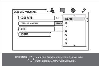 JVC QP-D5AL - Appuyer sur ENTER pour faire apparaître le menu déroulant. - 1