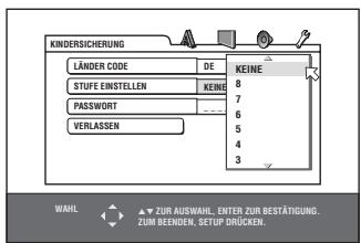 JVC QP-D5AL - Betätigten Sie ENTER, um das Pulldown-Menu aufzurufen. - 1