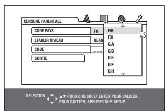 JVC QP-D5AL - Pour régler la censure parentale pour la première fois - 2