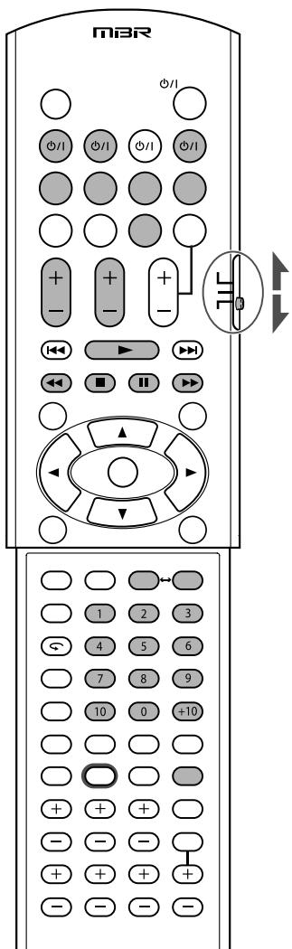 JVC QP-D5AL - Sie können die im Lieferumfang enthaltene Fernbedienung nicht nur zur Bedienung des Receivers/DVD-Spielers verwenden, sondern auch für andere JVC-Geräte. - 1
