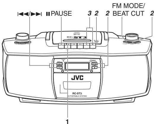 JVC RC-ST3 - Aufnehmen auf eine Kassette - 1