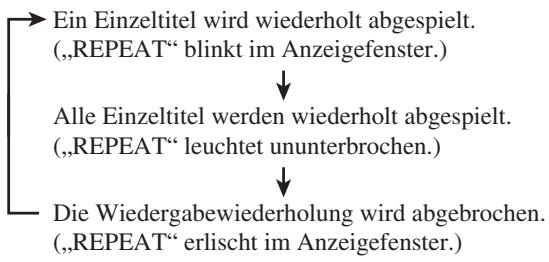 JVC RC-ST3 - Betätigen Sie während der Wiedergabe PRESET/REPEAT. - 1
