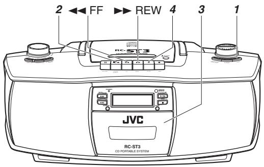 JVC RC-ST3 - Riproduzione di un nastro - 1