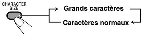 JVC RD-HA3E - Changement de la taille des caractères - 2