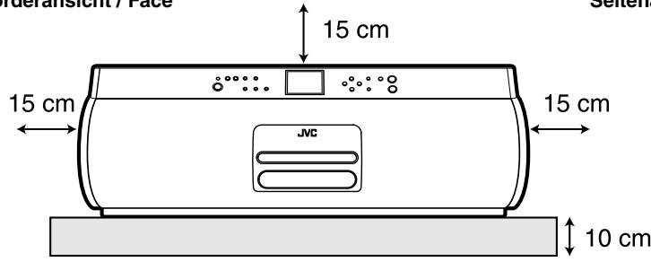 JVC RD-HA3E - Achtung: Ausreichende Belüftung - 1