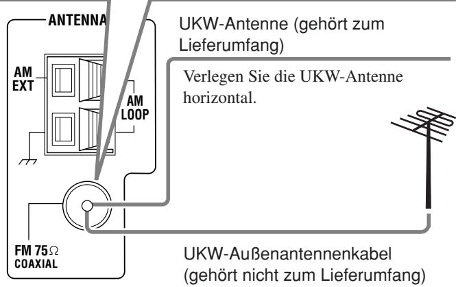 JVC RX-8032V - Anschlieben der UKW-Antenne - 2