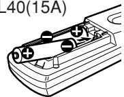 JVC RX-8032V - Plaatsen van batterijen in de afstandsbediening - 2