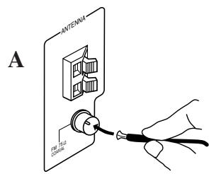 JVC RX-8032V - Aansluten van de FM-antenna - 1