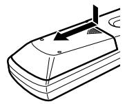 JVC RX-8032V - Einlagen von Batterien in die Fernbedienung - 1