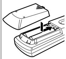 JVC RX-8032V - Einlagen von Batterien in die Fernbedienung - 3