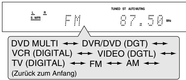 JVC RX-F10 - Auswählen der Wiedergabesignalquelle - 1