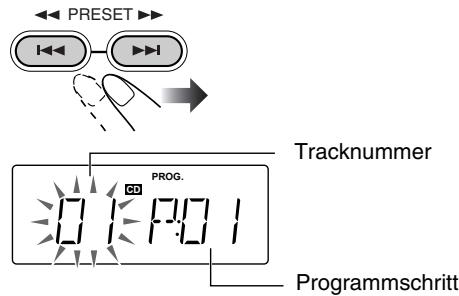 JVC UX-G200 - Wählen Sie die Tracks für Programmwiedergabe. Für Audio-CD: - 1