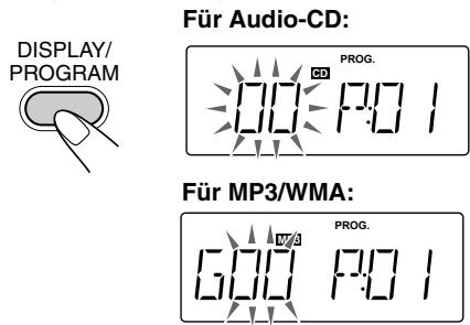 JVC UX-G200 - Vor dem Wiedergabebeginn aktivieren Sie Programmwiedergabe. - 1
