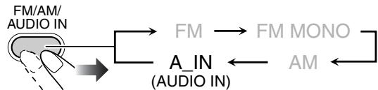 JVC UX-G200 - Kiezen van AUDIO IN - 1