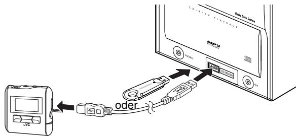 JVC UX-G45 - Anschließlich des USB-Speichers oder DAP - 1