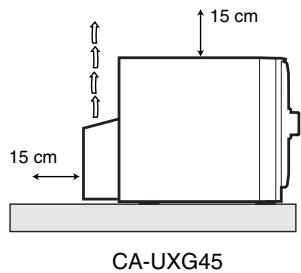 JVC UX-G45 - Attenzione: Per una corretta ventilazione - 2