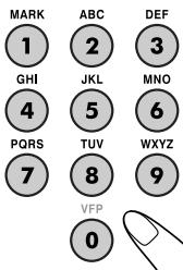 MARK ABC DEF 1 2 3 GHI JKL MNO 4 5 6 PQRS TUV WXYZ 7 8 9 VFP 0