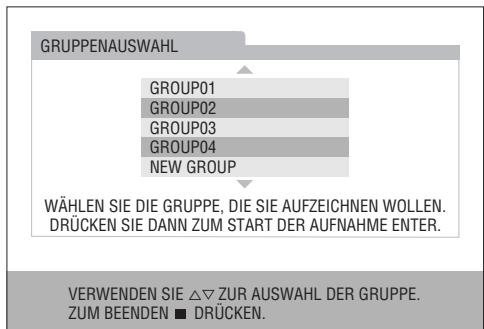 JVC UX-G950VE - Wählen Sie eine Gruppe, in der die Tracks aufgezeichnet werden sollen. - 3