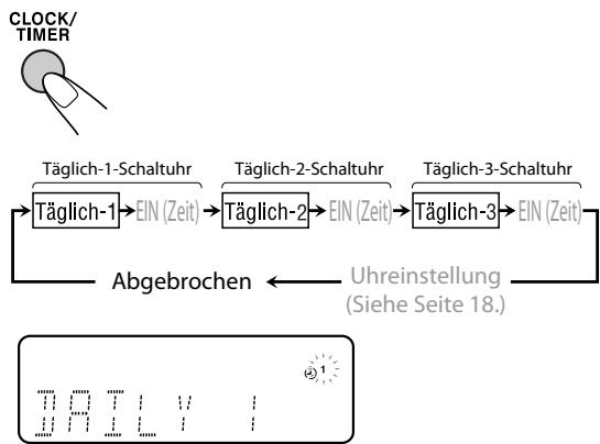 JVC UX-G950VE - Wählen Sie den aufzuheben gewünschten Timer (TÄGL. 1, TÄGL. 2 oder TÄGL. 3). - 1