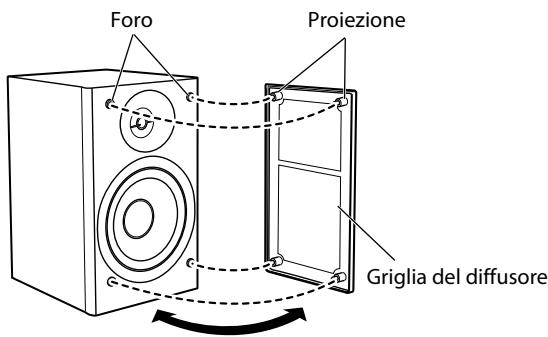 Foro Proiezione Griglia del diffusore
