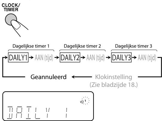 JVC UX-G950VE - Annuleren van de dagelijkse timer - 1
