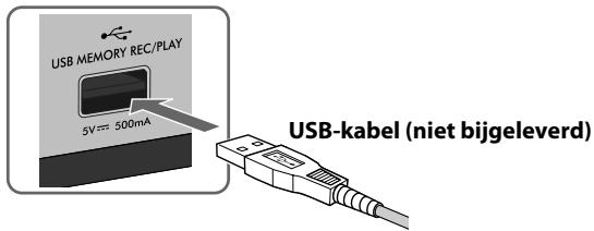 USB MEMORY REC/PLAY 5V== 500mA USB-kabel (niet bijgeleverd)