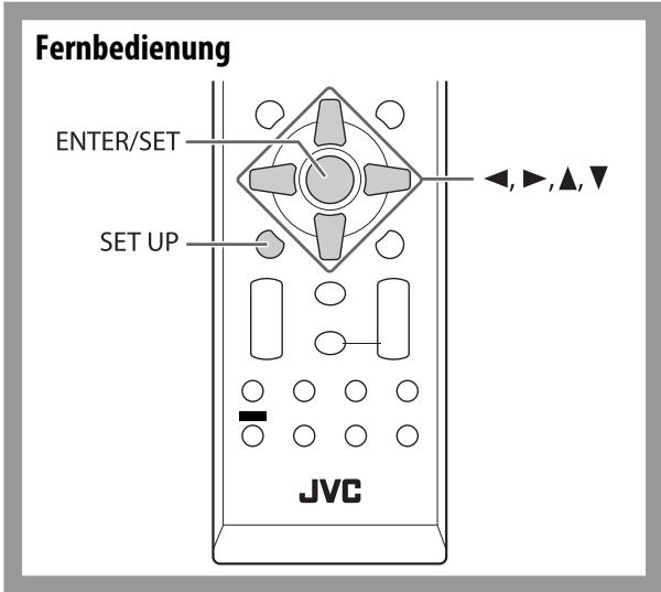 Fernbedienung ENTER/SET SET UP JVC