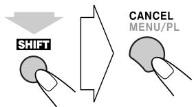 SHIFT CANCEL MENU/PL