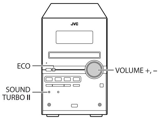 JVC ECO VOLUME +, - SOUND TURBO II