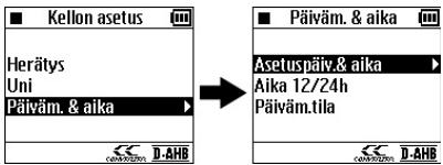 JVC XA-HD500S - Päivämärän ja ajan asetus - 3
