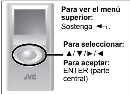 JVC XA-HD500S - Selección una pista e inicia la reproducción. - 1