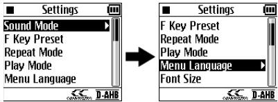 JVC XA-HD500S - Välja menysprák - 2