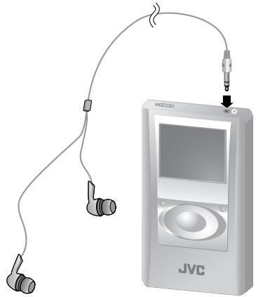JVC XA-HD500S - Conecte los auriculas estéreo. - 1
