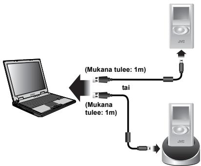 JVC XA-HD500S - Kytke XA-HD500 PC-tietokoneeseesi (joko suoraan tai kelkan kautta). - 1