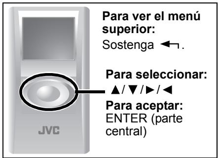 JVC XA-HD500S - Configuración del idioma de los menus y de Fecha y hora - 1