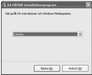JVC XA-HD500S - Välj språk. - 1