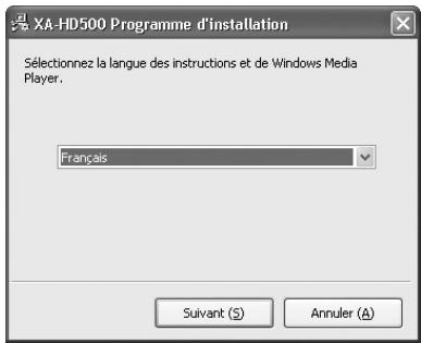 JVC XA-HD500S - Sélectionner la langue. - 1