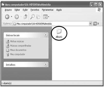 JVC XA-HD500S - Arraste e largue as pastas incluindo os ficheiros de música (MP3/WMA/WMA-DRM10). - 1