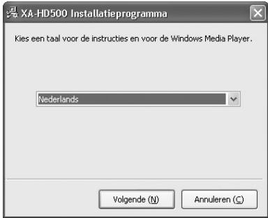 JVC XA-HD500S - Kies de taal. - 1