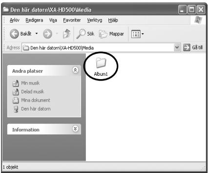 JVC XA-HD500S - Dra och slapp mapper par med önskade musikfiler (MP3/WMA/WMA-DRM10). - 1