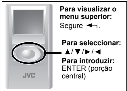 JVC XA-HD500S - Definição o idioma dos menus e da data e hora - 1